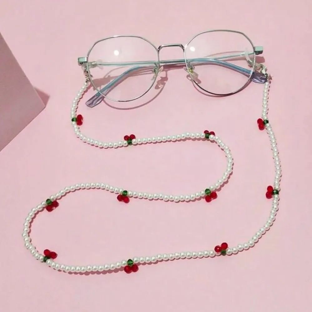 Pearl red cherry Eyewear Chain A1662